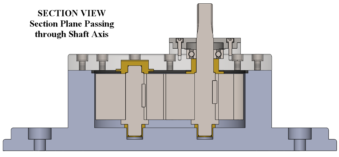 Pump Project Section View Plane Through Axis